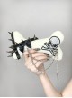 Punk Style Bone Skull Embroidery Rivets Decorative Metal Chain Punk Lolita Hair Clip