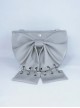 Oversized Bowknot Metal Hoop Stitching Punk Lolita Hand Shoulder Bag