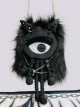 Autumn Winter Personalized Plush Chain Rivets Cartoon Punk Lolita Shoulder Messenger Bag