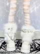 Autumn Winter White Plush Punk Elements Leather Rivets Metal Chain Punk Lolita Leg Covers