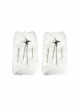 White Plush Thickened Medium Tube Star Metal Chain Tassel Punk Lolita Leg Covers