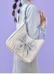 French Girl Large Capacity Bowknot Light Color Sweet Lolita Shoulder Messenger Bag