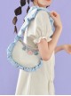 Fresh Ruffled Shoulder Straps Small Flower Accessories Girly All-Match Sweet Lolita Portable Shoulder Bag