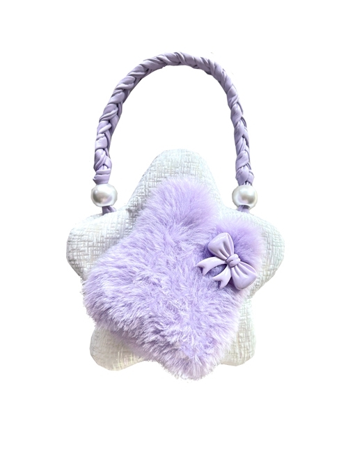 Mini Star Purple Cute Plush Rabbit Bowknot Decoration Versatile Sweet Lolita Coin Purse