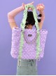 Contrasting Color Bubble Jacquard Solid Color Simple Steel Ball Chain Drawstring Design Girly Large Capacity Sweet Lolita Shoulder Bag