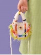 Little Sun Rainbow Chain Decoration Plush Cute Personality Sweet Lolita Portable Messenger Bag