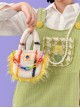 Little Sun Rainbow Chain Decoration Plush Cute Personality Sweet Lolita Portable Messenger Bag