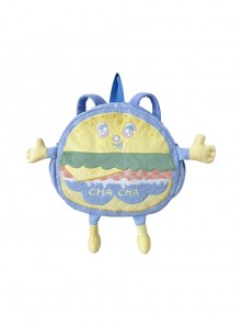 Cartoon Cute Hamburger Anthropomorphic Student Large-Capacity Plush Sweet Lolita Backpack