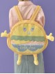 Cartoon Cute Hamburger Anthropomorphic Student Large-Capacity Plush Sweet Lolita Backpack