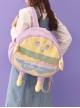 Cartoon Cute Hamburger Anthropomorphic Student Large-Capacity Plush Sweet Lolita Backpack