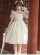 Chinese Style Han Element Lily Embroidery Three-Dimensional Flower Bell Decoration Daily Sweet Classic Lolita Short-Sleeved Dress