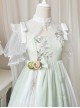 Chinese Style Han Element Lily Embroidery Three-Dimensional Flower Bell Decoration Daily Sweet Classic Lolita Short-Sleeved Dress