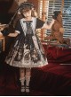 Starry Sky Bird Series Magical Girl Exquisitely Printed Preppy Style Classic Lolita Summer Short-Sleeved Dress