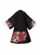 Japanese Girl Spring Summer Print Classic Lolita Sleeveless Dress Shirt Coat Suit