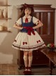 Fairy Tale Declaration Series Doll Feeling Dark Pattern Jacquard Lace Summer Sweet Lolita Short-Sleeved Dress