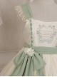 Pastoral Style Elegant Embroidery Green Fresh Lace Irregular Hem Design Classic Lolita Sleeveless Dress