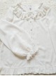 White Lace Doll Collar Chiffon Lantern Sleeve Ruffle Classic Lolita Long Sleeve Shirt