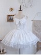 Solid Color Lace Bowknot Decorate Classic Lolita Summer Sleeveless Dress