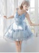 Solid Color Lace Bowknot Decorate Classic Lolita Summer Sleeveless Dress