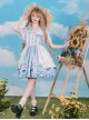 Summer Sweet Polka Dot Lace Love Bowknot Decoration Sweet Lolita Sleeveless Dress