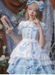 Summer Sweet Polka Dot Lace Love Bowknot Decoration Sweet Lolita Sleeveless Dress