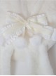 Solid Color Autumn Winter Plush Rabbit Ears Bowknot Sweet Lolita Beret