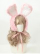 Autumn Winter Windproof Warm Sweet Lolita Plush Rabbit Ears Lacing Ear Muff