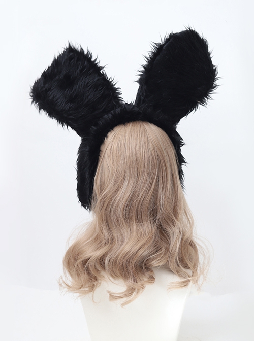 Autumn Winter Windproof Warm Sweet Lolita Plush Rabbit Ears Lacing Ear Muff