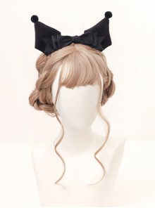 Black Punk Lolita Simple Sweet-Cool Kulomi Girls Headband