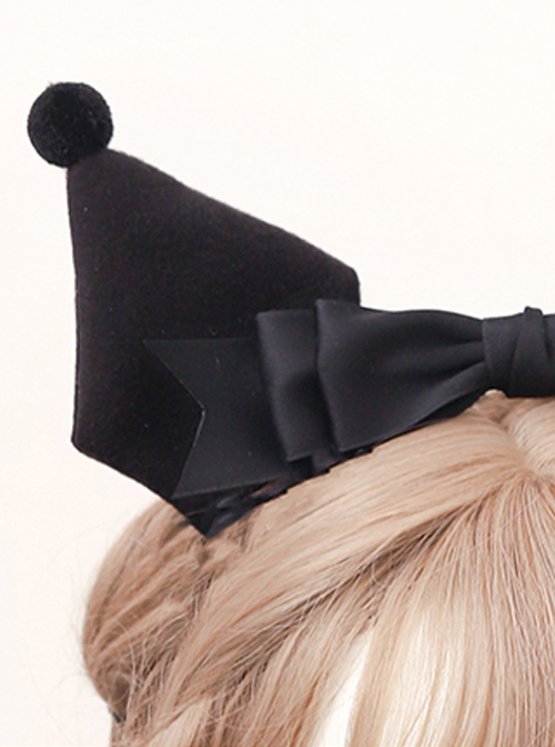 Black Punk Lolita Simple Sweet-Cool Kulomi Girls Headband