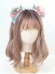 Pink-Green Bowknot Sweet Lolita Plush Bear Ears Donut Girly Headband