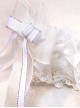 Summer 20D White Lace Bowknot Bunny Print Sweet Lolita Socks