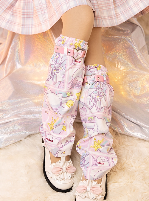 Cartoon Anime JK Uniform Girl Hollow Heart-Shaped Sweet Lolita Leg Covers
