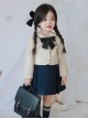 College Style Simple All-Match Sleeveless Dress Lapel Long-Sleeved Coat School Lolita Kids Suit