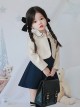 College Style Simple All-Match Sleeveless Dress Lapel Long-Sleeved Coat School Lolita Kids Suit