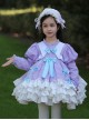 Spring Sweet Round Neck Puff Sleeve Princess Dress Bowknot Decoration Sweet Lolita Long Sleeve Dress