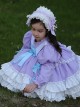 Spring Sweet Round Neck Puff Sleeve Princess Dress Bowknot Decoration Sweet Lolita Long Sleeve Dress