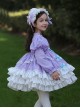 Spring Sweet Round Neck Puff Sleeve Princess Dress Bowknot Decoration Sweet Lolita Long Sleeve Dress