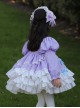 Spring Sweet Round Neck Puff Sleeve Princess Dress Bowknot Decoration Sweet Lolita Long Sleeve Dress