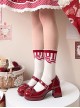 Cube Sugar Cocoa Series Pure Color Elegant Cute Bowknot Square Toe High Heels Sweet Lolita Shoe