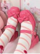 Cube Sugar Cocoa Series Pure Color Elegant Cute Bowknot Square Toe High Heels Sweet Lolita Shoe