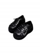 Sweetheart Pirate Series Sweet Cool Punk Lolita Metal Chain Decoration Lace-Up Platform Shoes