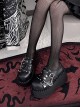 Sweetheart Pirate Series Sweet Cool Punk Lolita Metal Chain Decoration Lace-Up Platform Shoes
