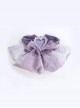 Sweet Lace Round Neck Puff Sleeve Lace Irregular Hem Back Heart Hollow Design Classic Lolita Kids Short-Sleeved Dress