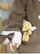 Plush Lace Doll Collar Dark Brown Christmas Horn Button Sweet Lolita Kids Spring Autumn Thick Coat