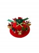 Christmas Antlers Bells Handmade Stars Wool Felt Classic Lolita Hat