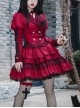 Gothic Punk Style Sharp Corner Irregular Clothes Hem Design Chiffon Ultra-Short Cake Skirt Gothic Lolita Long-Sleeved Coat Skirt Suit