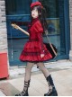 Gothic Punk Style Sharp Corner Irregular Clothes Hem Design Chiffon Ultra-Short Cake Skirt Gothic Lolita Long-Sleeved Coat Skirt Suit