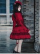 Gothic Punk Style Sharp Corner Irregular Clothes Hem Design Chiffon Ultra-Short Cake Skirt Gothic Lolita Long-Sleeved Coat Skirt Suit