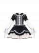 Sweet Doll Collar Cute Age-Reducing Irregular Petal Hem Detachable Sleeve Design Sweet Lolita Short-Sleeved Dress